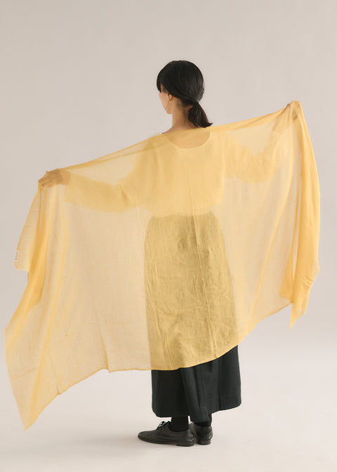 Natural dyed weft yarn khadi airy stole