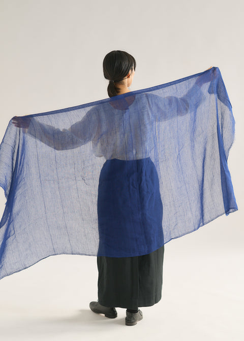 Natural dyed weft yarn khadi airy stole