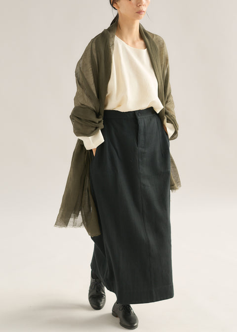 Natural dyed weft yarn khadi airy stole