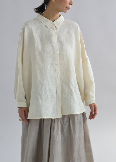 手織マッカシルク ルーズブラウス