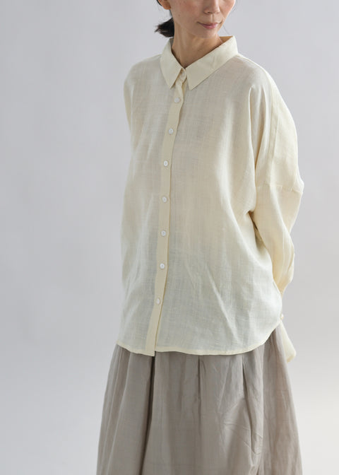 手織マッカシルク ルーズブラウス