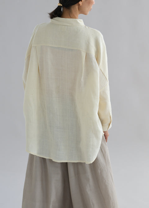 手織マッカシルク ルーズブラウス