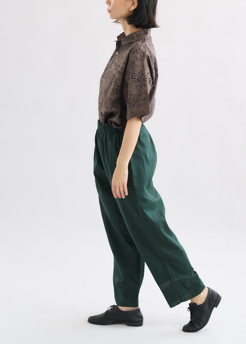 Handwoven cotton silk gingham check diaper pants