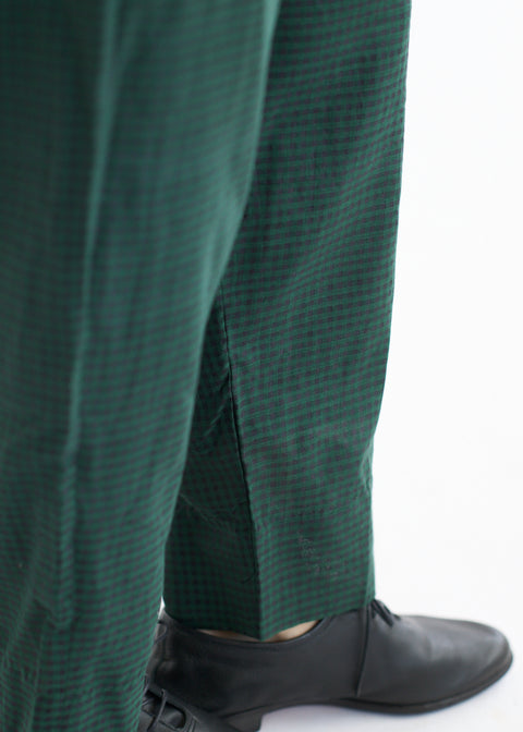 Handwoven cotton silk gingham check diaper pants