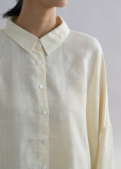 手織マッカシルク ルーズブラウス