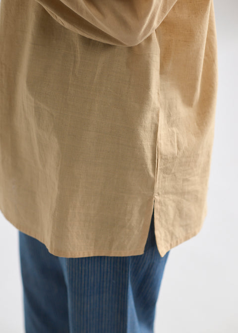 Muslin D Stand Collar Shirt