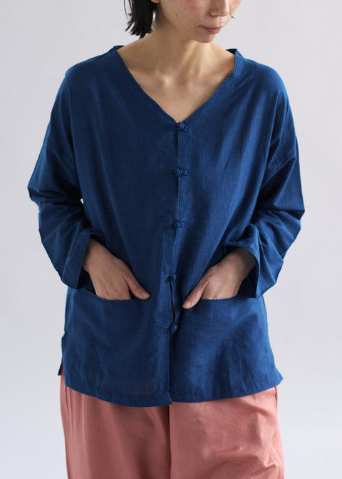 手織コットンシルク キントップス(全2色)