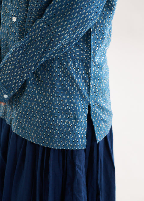 ブロックプリントマフブティカディはぎシャツ