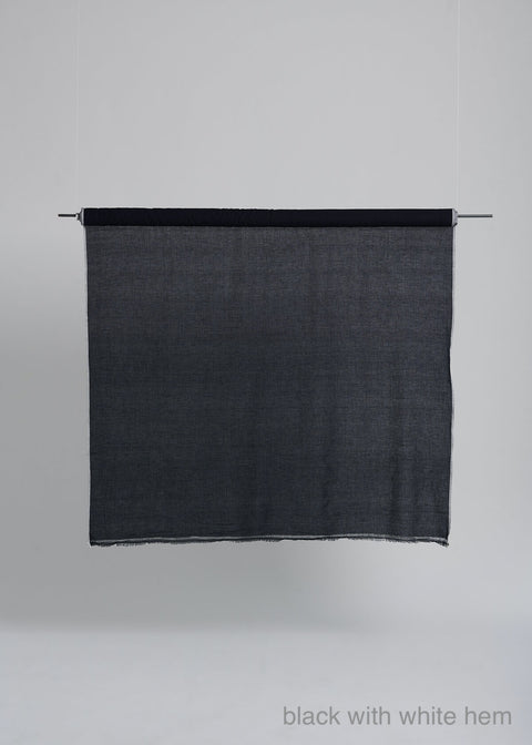 Black with white hem