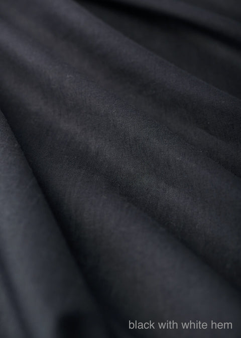 Black with white hem