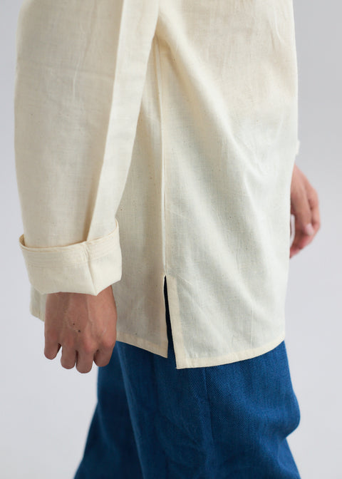 Karunganni Cotton Stand Collar Kurta Shirt
