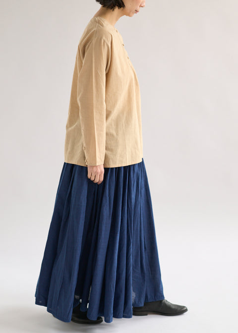THRIFT / Smocked pleats skirt M size