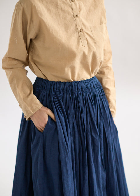 THRIFT / Smocked pleats skirt M size