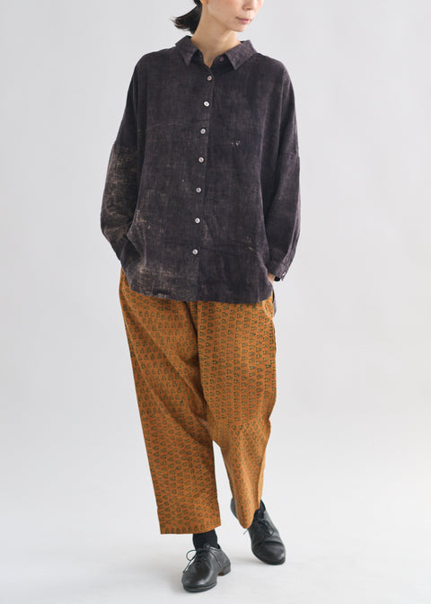 THRIFT / Natural Dyed Kala Cotton Loose Shirt