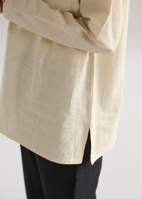 Karunganni Cotton Stand Collar Kurta Shirt