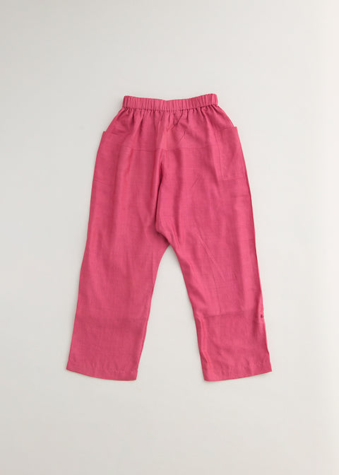 Naturally dyed Mulberry silk Lon pants