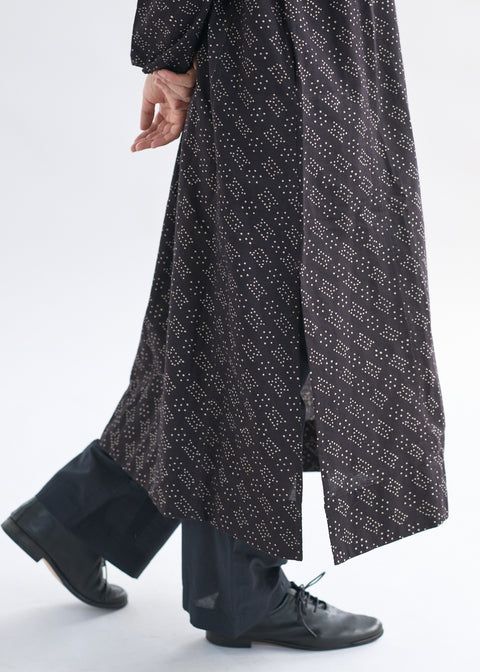 Ajrakh Dyed Khadi Long Kurta Shirt