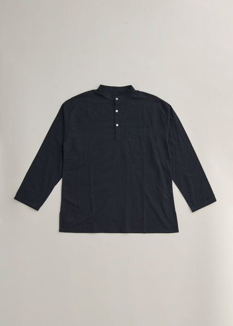 THRIFT / Muslin stand collar shirts M size