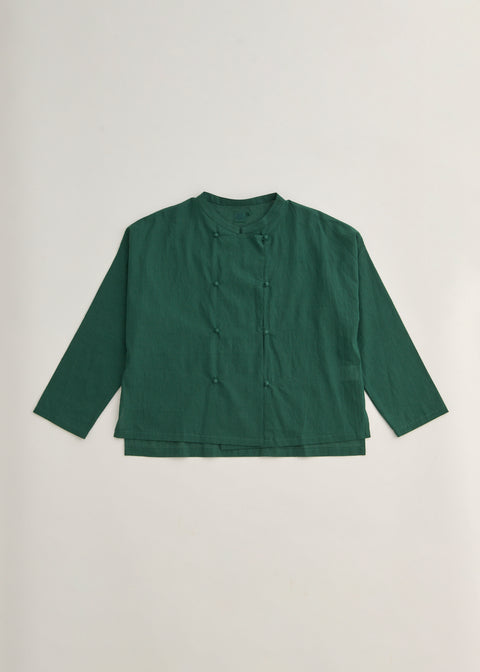Lightly khadi Double Button Blouse