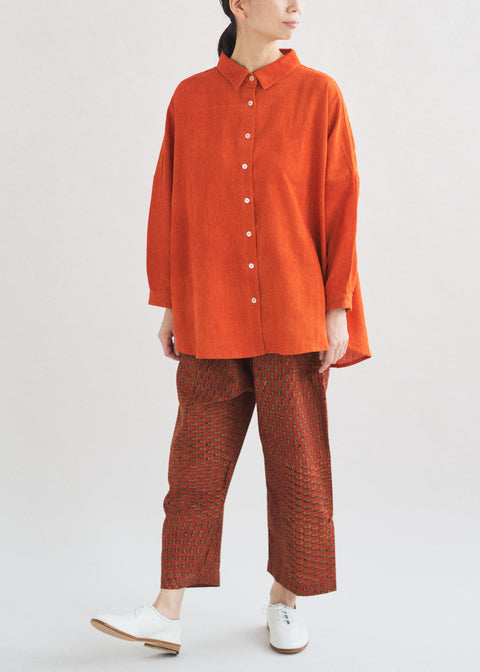 THRIFT / Natural Dyed Kala Cotton Loose Shirt