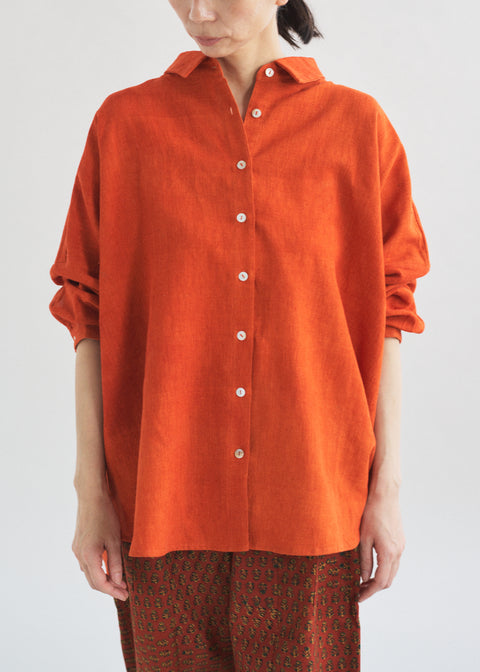 THRIFT / Natural Dyed Kala Cotton Loose Shirt