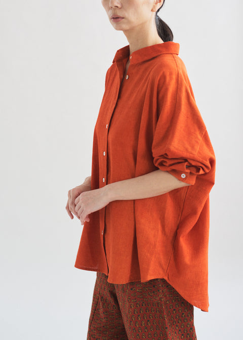 THRIFT / Natural Dyed Kala Cotton Loose Shirt