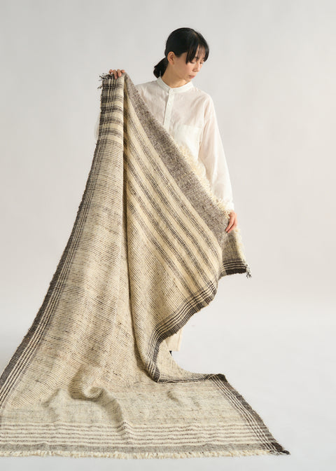 Shamji シープウールカラコットンシルク布