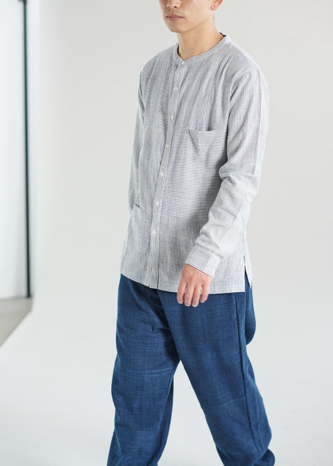 Comfortable Khadi Striped Shirt(2colors)