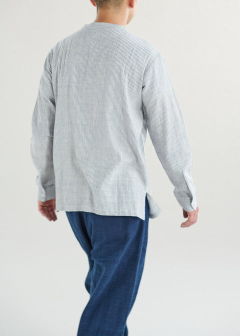 Comfortable Khadi Striped Shirt(2colors)