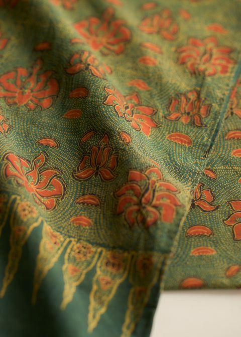 Ajrakh dyed cotton stole, Kowatarisarasa (6 colors)