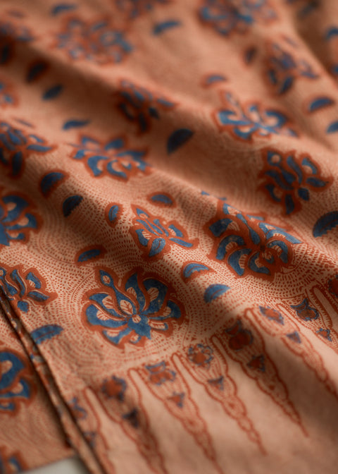 Ajrakh dyed cotton stole, Kowatarisarasa (6 colors)