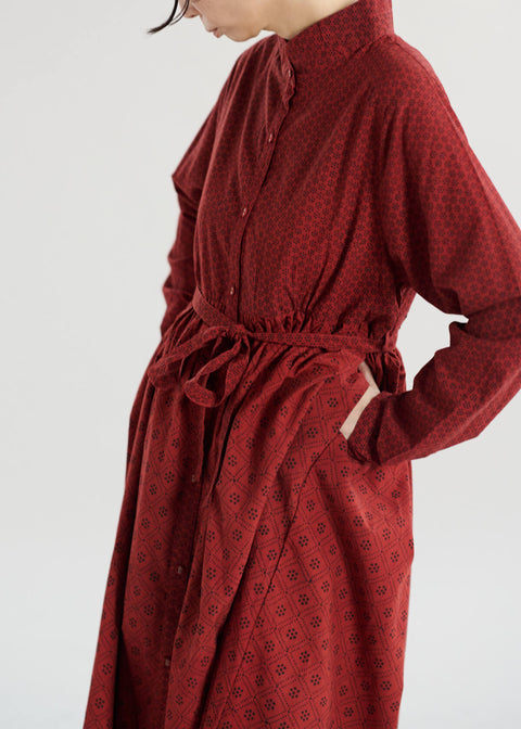 Ajrakh dyed soni dress with sheeta dot pattern