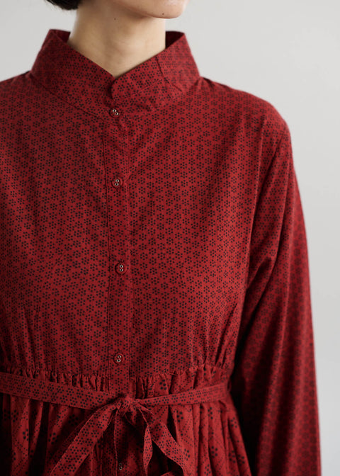 Ajrakh dyed soni dress with sheeta dot pattern