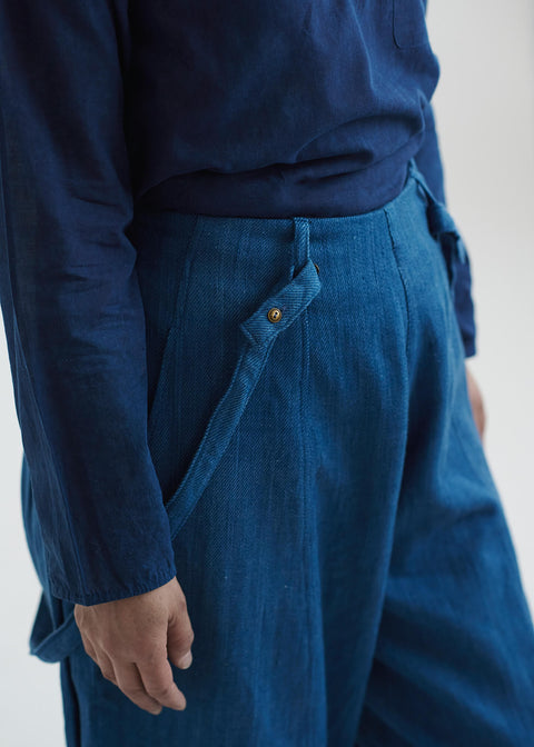 Denim Khadi Suspender Wide Pants (6 colors)