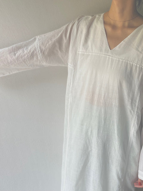 Long Vneck dress muslin D