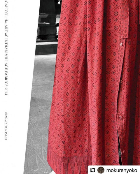 朱夏 CALICO : the ART of INDIAN VILLAGE FABRICS 2024 at 木蓮（福岡）