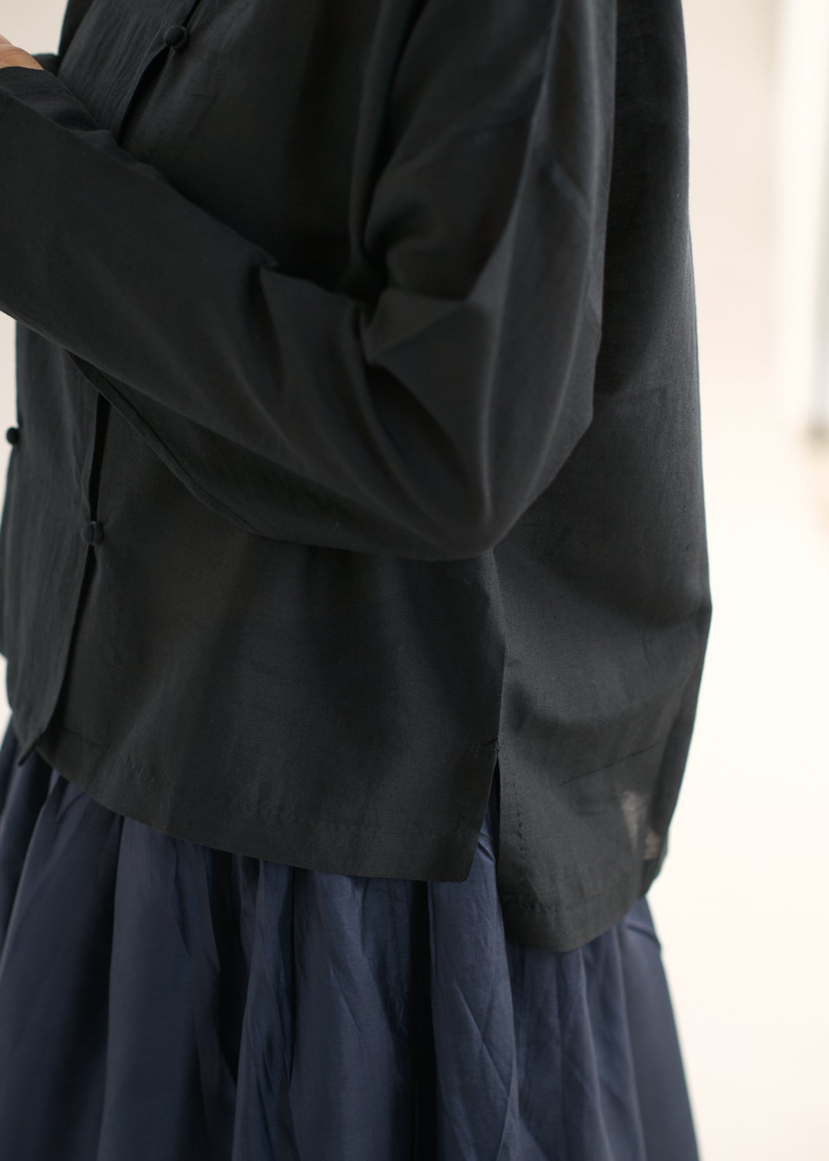 手織コットンシルク ダブルボタンブラウス – CALICO LLC