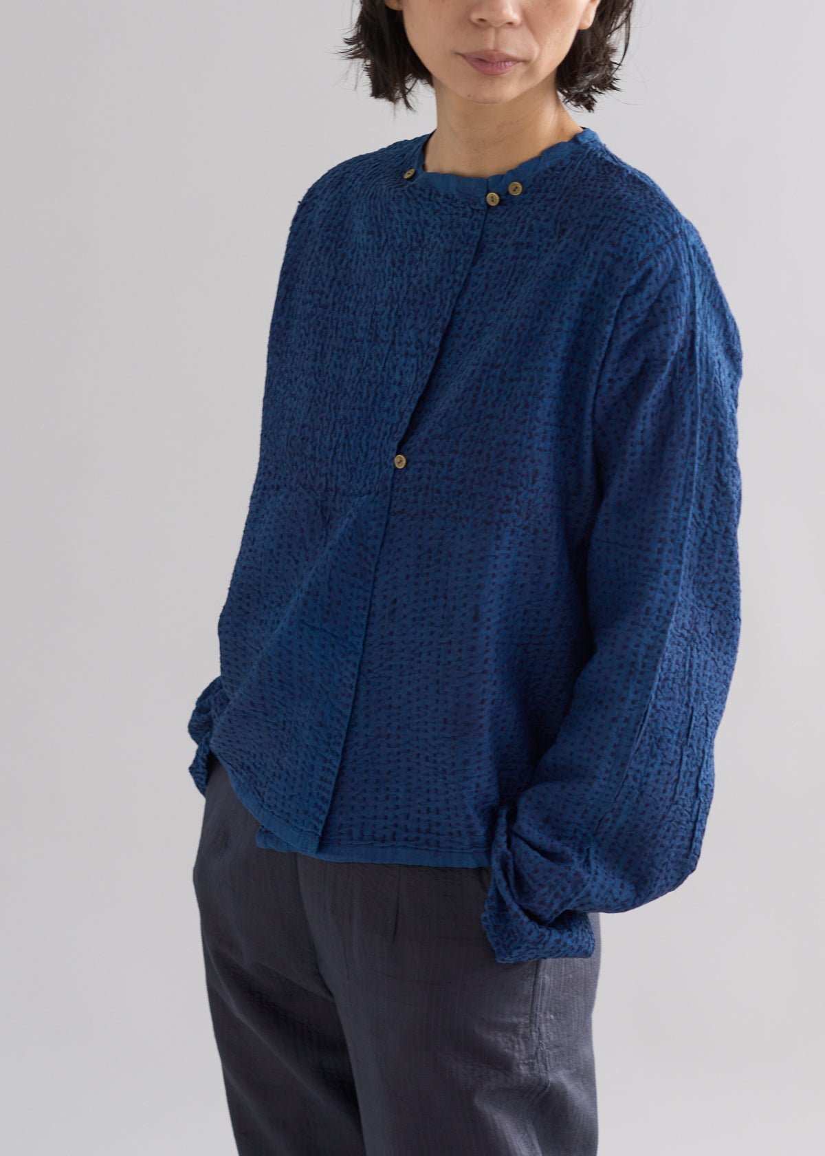 maku DINAZ インディゴ染刺子手織シルクジャケット| CALICO キヤリコ