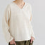 Petty charka Kalacotton Khadi V-neck Long Sleeve Top (3 colors)