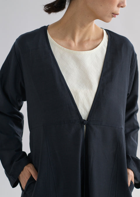 Handwoven Cotton Silk Cicada Button Jacket