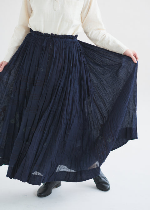 maku MAXI SKIRT インディゴ染コットンマキシスカート