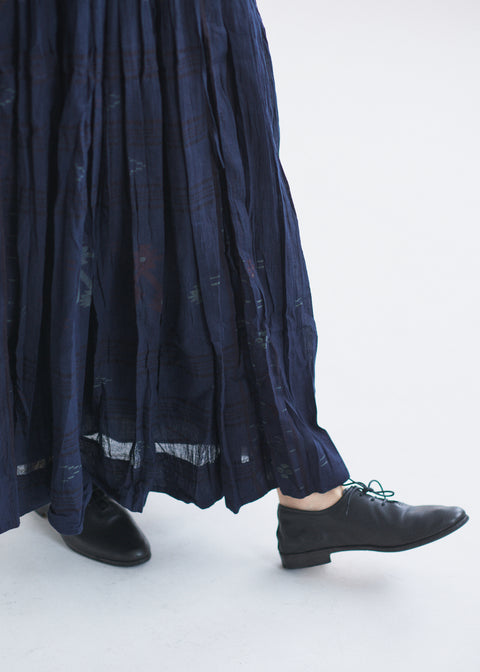 maku MAXI SKIRT インディゴ染コットンマキシスカート