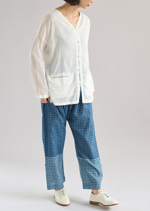 THRIFT / コットンシルクサリーチェックロンパンツ Mサイズ