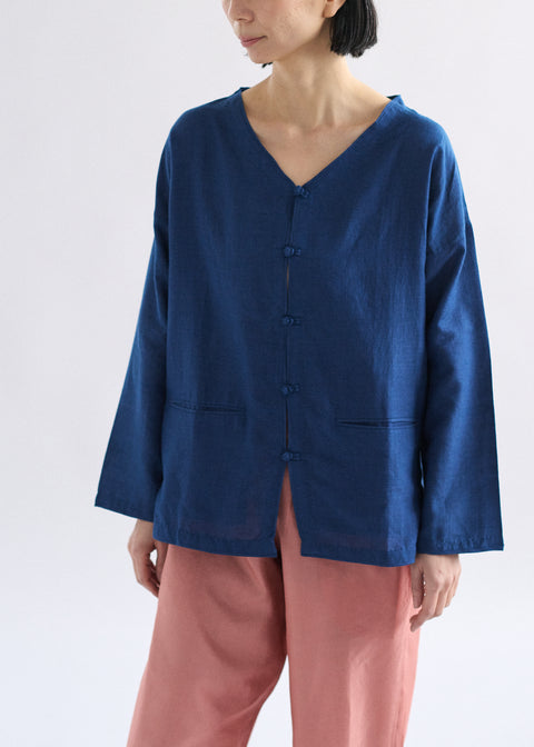 手織コットンシルク キントップス（全2色）