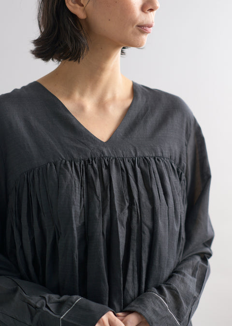 maku MAGPIE コットンシルクギャザーチュニック