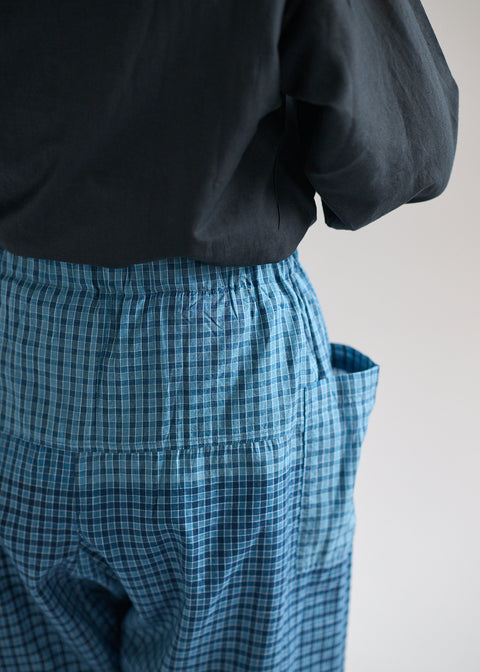 THRIFT/Natural dyed  kadhi kasuri stripe lon pants size M