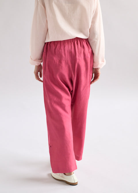 Naturally dyed Mulberry silk long pants