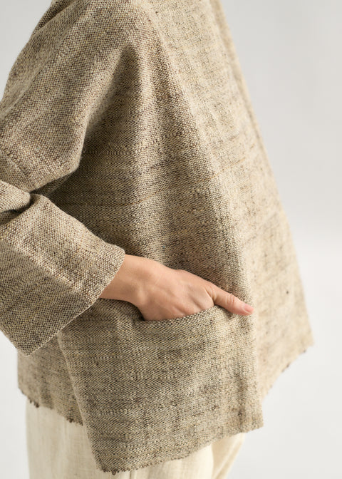 天然染手織シープウール×カラコットン ジュヒトップス（全2色）