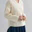 Karunganni Cotton V-neck Long Sleeve Top