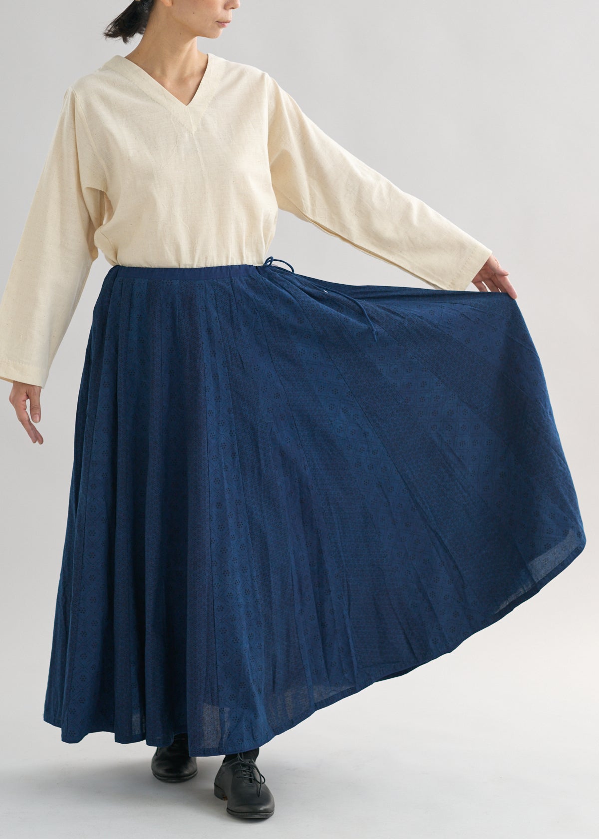 【aoi出品】CALICO インド　アジュラック染め ガーグラースカート アジュラック染 ガーグラースカート – CALICO LLC